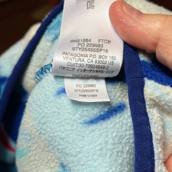 EXC Patagonia 2016 Synchilla Fleece Snap-T Feather Dance Channel Blue Women’s XL - Picture 15 of 16